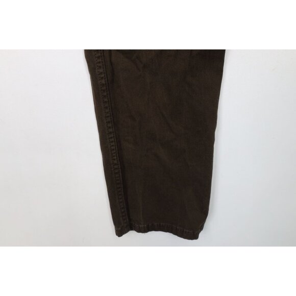 Vintage Y2K Levis 502 Mens 33x30 Faded Slim Fit Tapered Leg Jeans Dark Brown - Picture 16 of 16